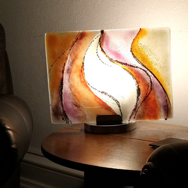 Flame design handmade table lamp 3